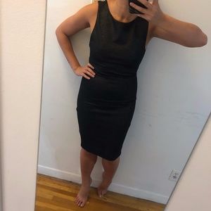 Alice + Olivia - Black Glitter Bodycon Dress